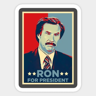 Ron Burgundy for president Sticker